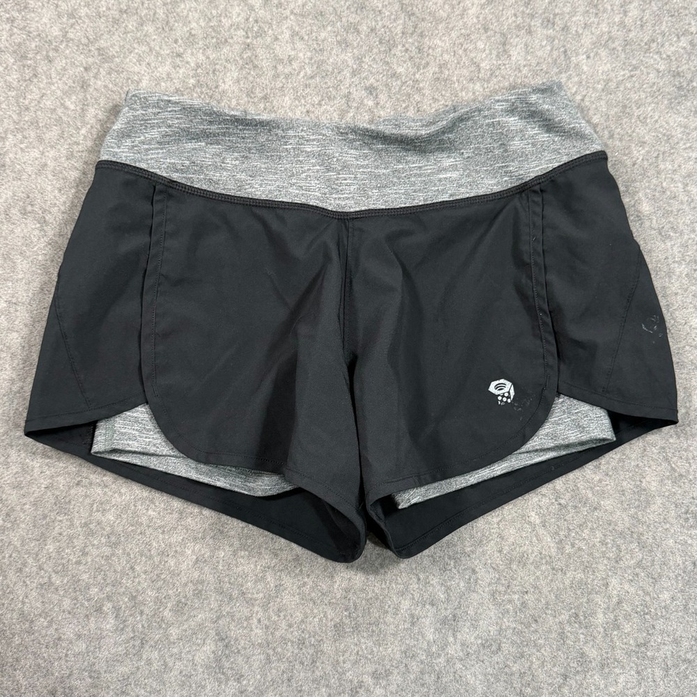 Mountain Hardwear‎ Black Gray Lined 3" Activewear Running Shorts Women's XS